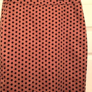 Loft by Ann Taylor size 10 polka dot skirt